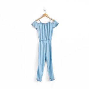 Next Girls Chambray Cold Shoulder Jumpsuit